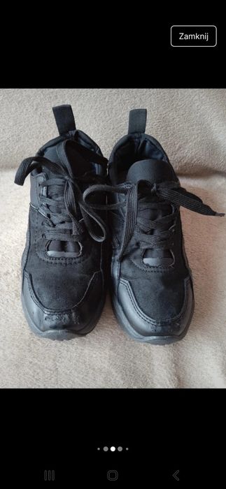 Buty damskie czarne sportowe rozmiar 36