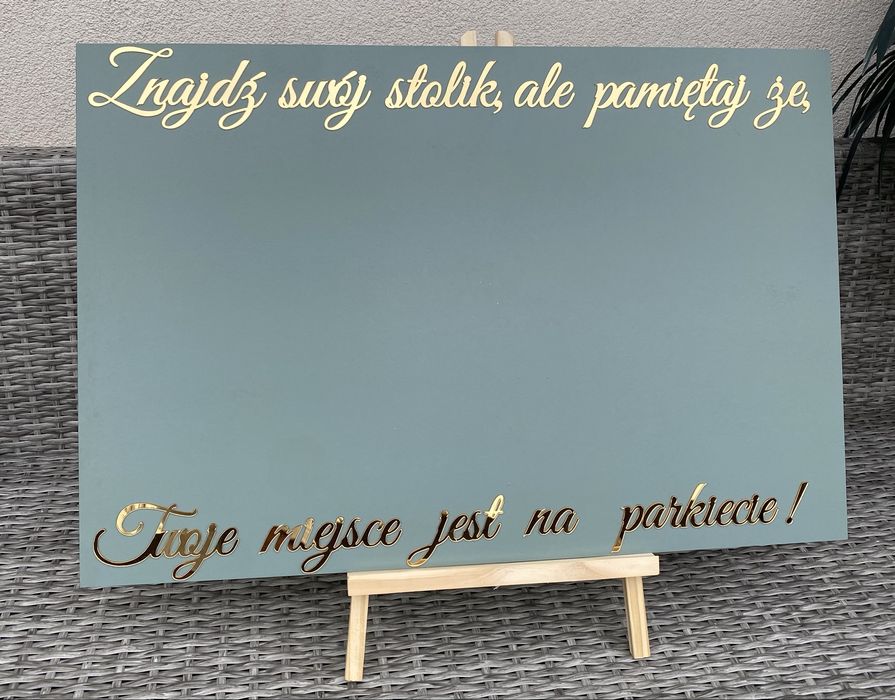 Plan stolów tablica  powitalna  ślub wesele lustrzane zloto