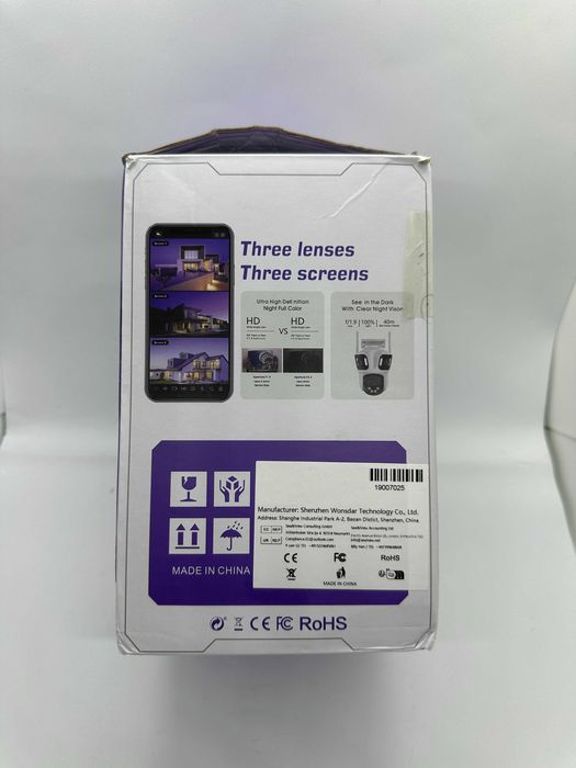 ### Câmara de Vigilância 360º + 2 Lentes Fixas ###