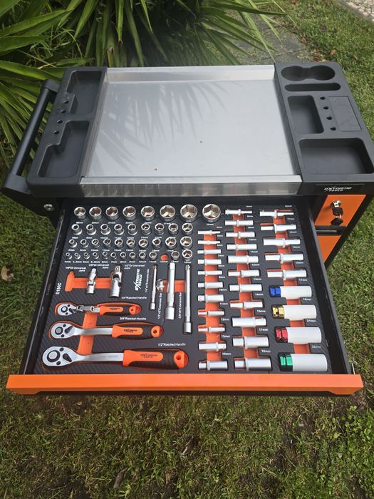 Carrinho de ferramentas 7 gavetas completas novo
