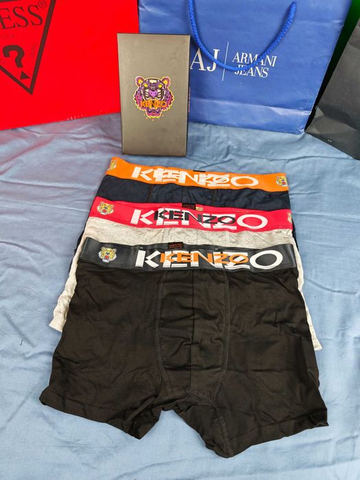 Męska bielizna 3pak Kenzo kolory M-XXL premium bokserki