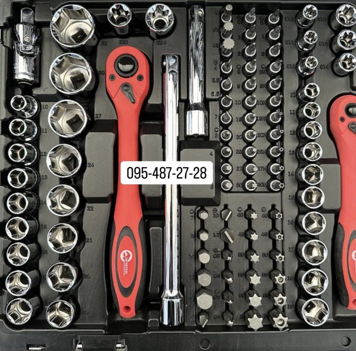 Набір інструментів професійний на 176 од. INTERTOOL ET-7176 сталь Cr-V