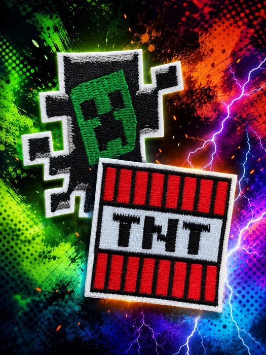 Naprasowanka termoaktywna Minecraft - ŁATKA DEKORACYJNA 5 cm
