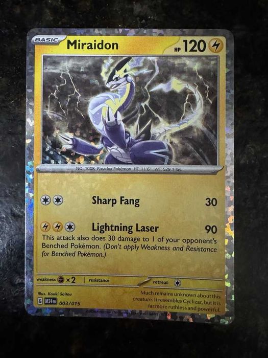 Pokemon Card Miraidon 003/015 McDonald's carta trading
