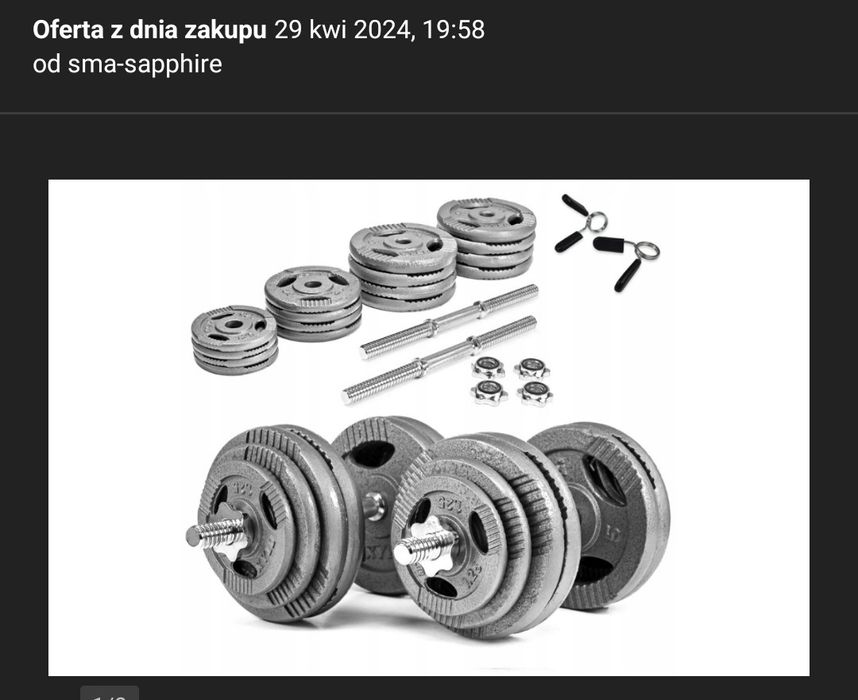 Hantle żeliwne 2x30kg