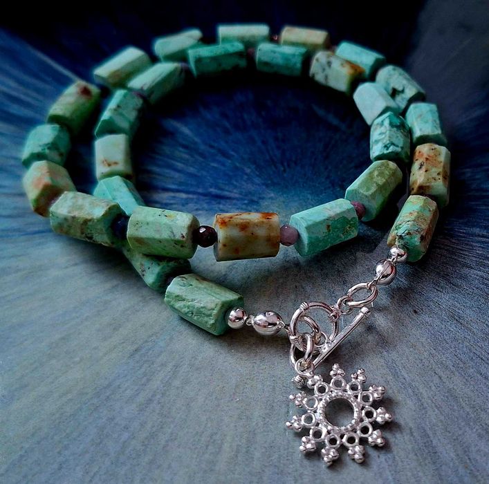 Naszyjnik handmade z turkusów