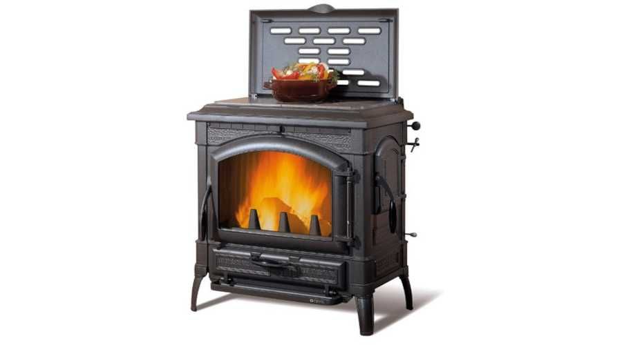 Piec żeliwny z płytą grzewczą La Nordica Isotta Con Cerchi Evo