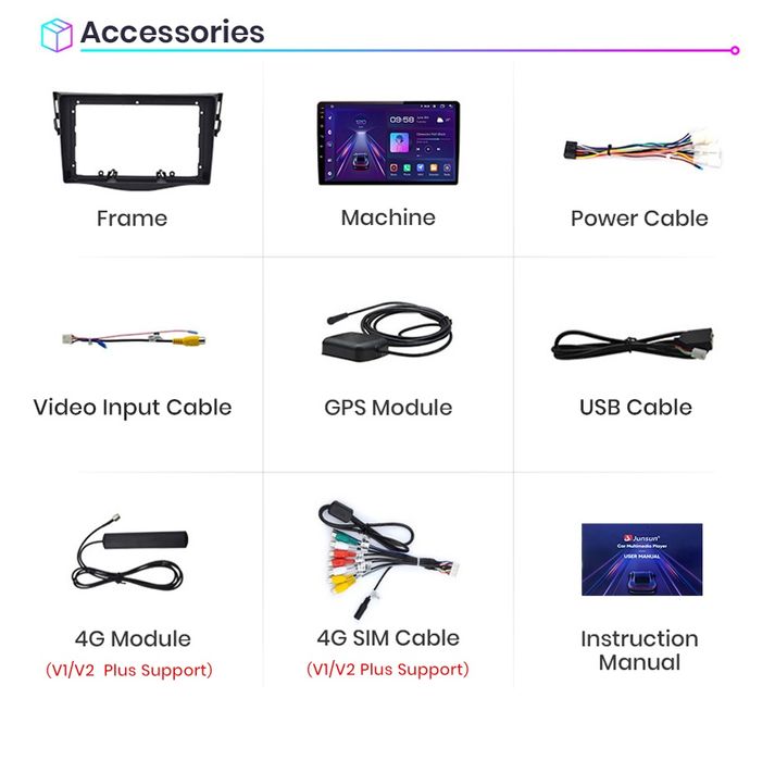 Rádio 9" android Toyota Rav4 de 2005-13 CARPLAY WIFI GPS