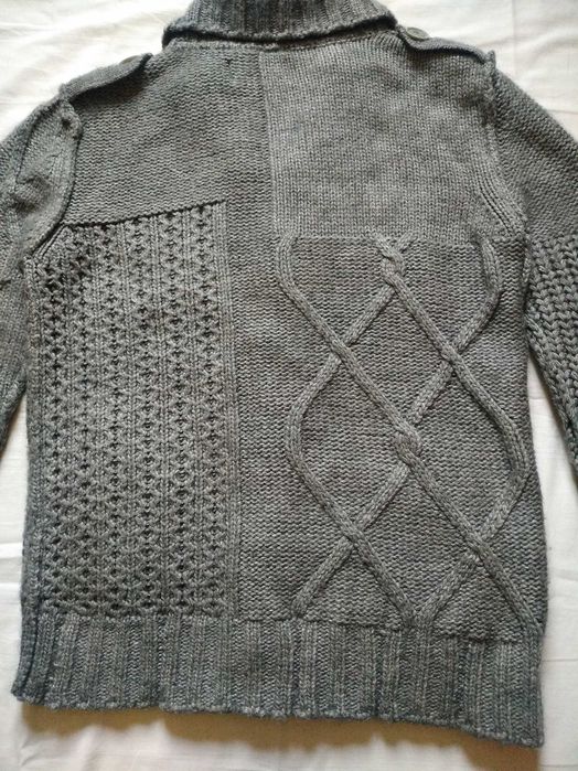 Якісний в'язаний теплий, оригінальний кардиган,кофта.Італія,54р-р.