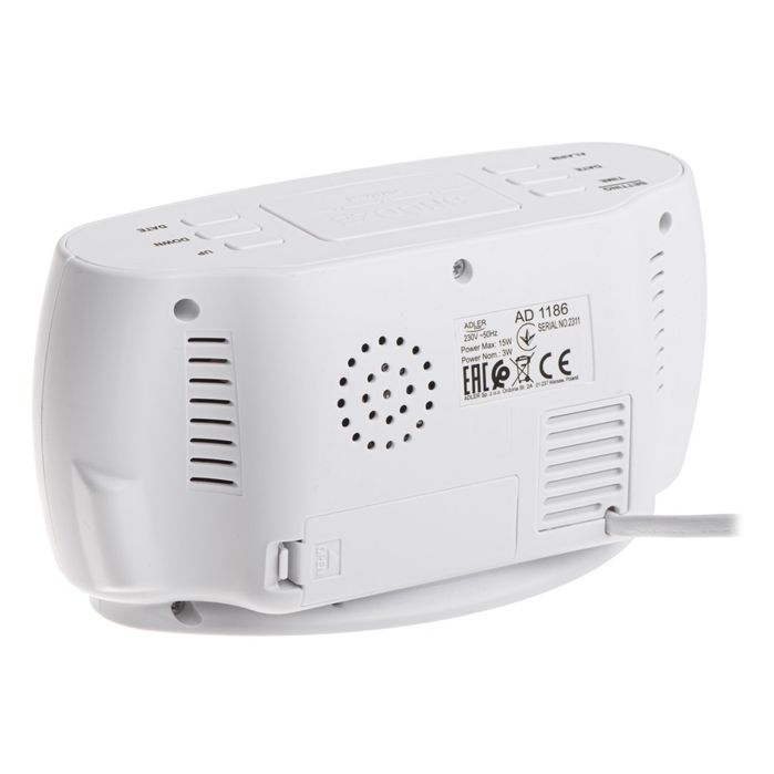 1186W Zegar budzik z pomiarem temperatury wilgotności