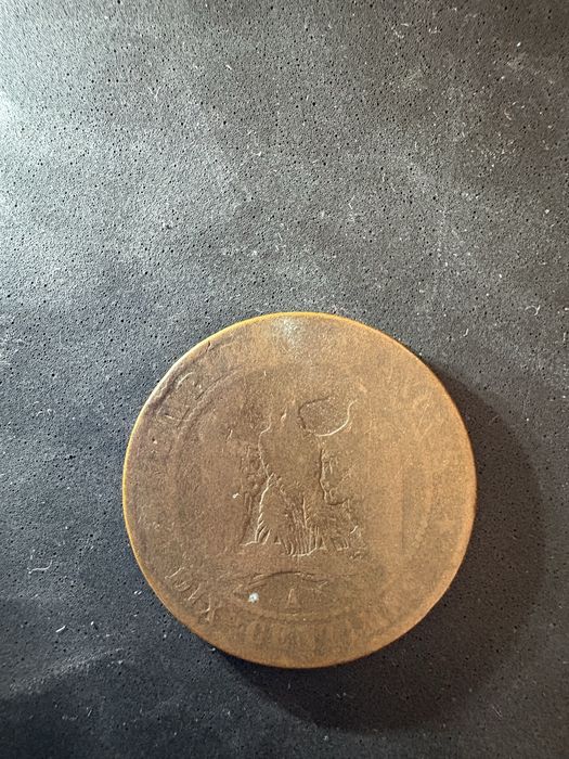 Moeda Antiga Francesa Napoléon III – 10 Centimes 1853