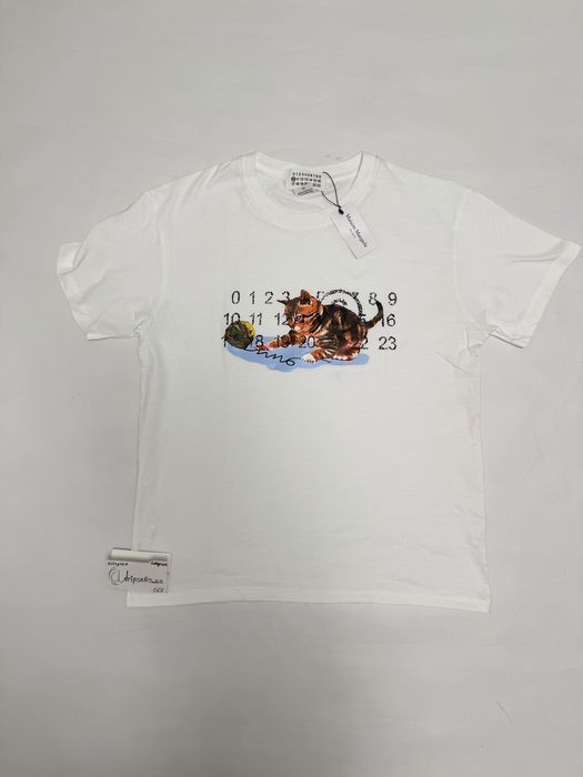 футболка Maison Margiela Cat play tee white S M L vetements balenciaga rick owens raf simons