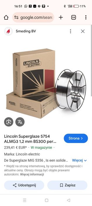 Drut do aluminium migomat dwie rolki