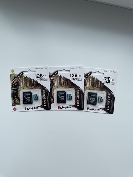 Карта памʼяті Kingston 128Gb microSDXC class 10 UHS-l U3 A2 Canvas