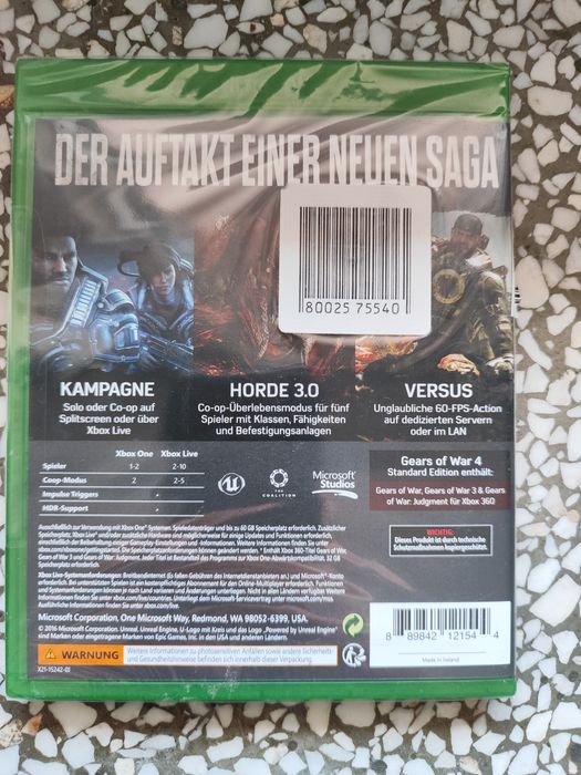 Gears of War 4 Xbox one Series X Nowa