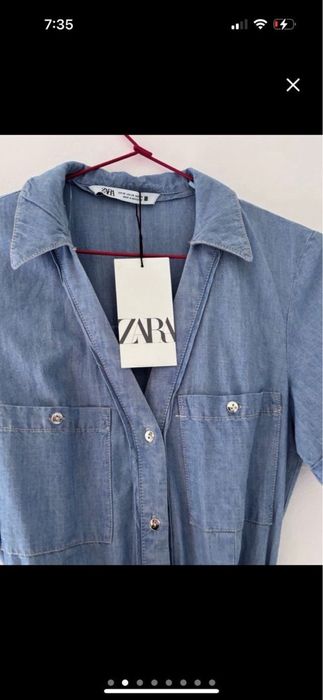 Zara сукня рубашка котон