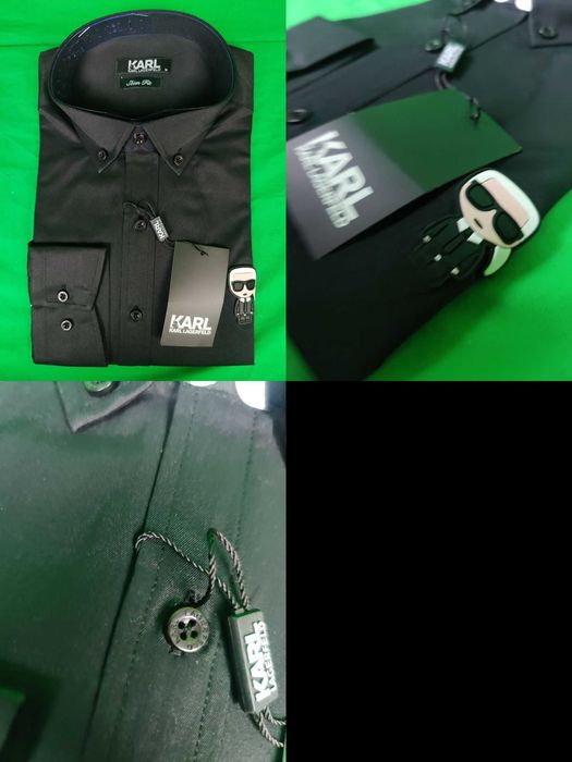 Koszule męskie M-3XL Slim Fit Karl Lagerfeld Armani Jeans Premium