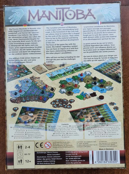 Manitoba, gra planszowa, nowa, EN