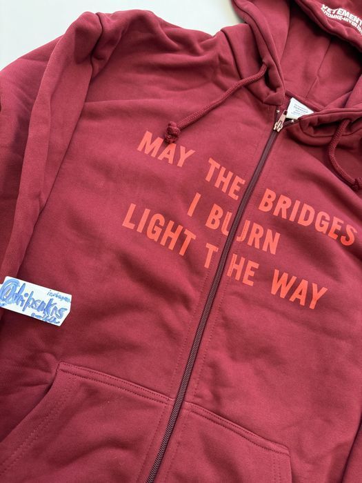 Зип худи Vetements May The bridges i burn light the way M L Xl
