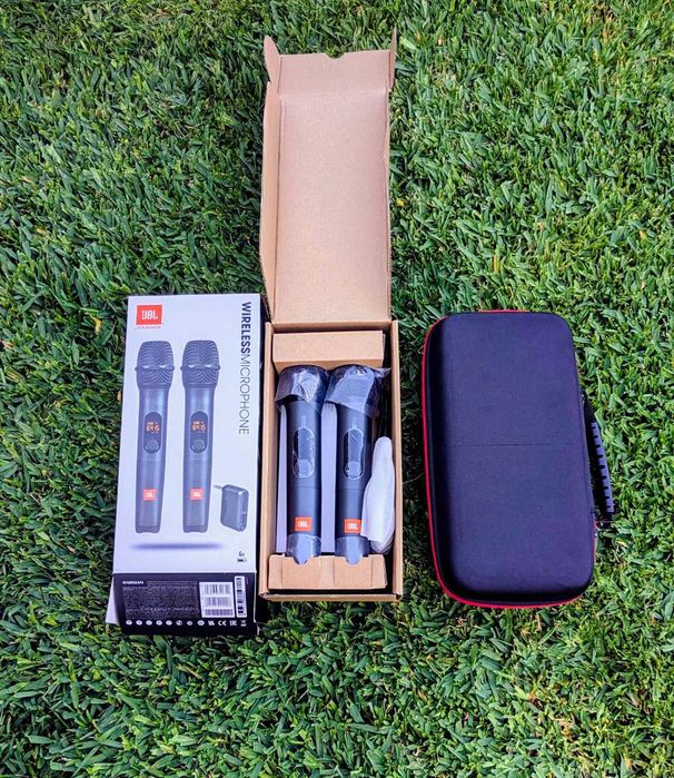 Pack JBL: 2 Microfones Sem Fios + Bolsa Oficial JBL NOVOS