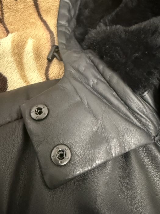 Пальто куртка пуховик Lacoste шкіряне