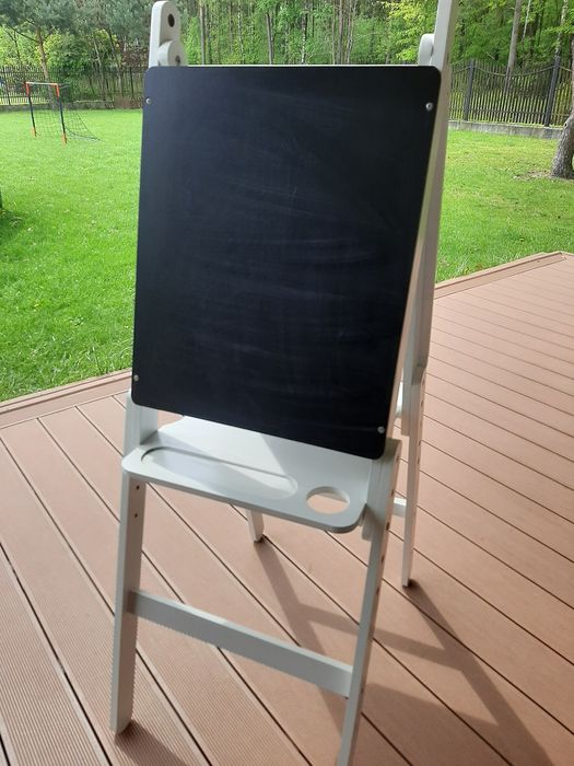 Tablica kredowo magnetyczna drewniana biała