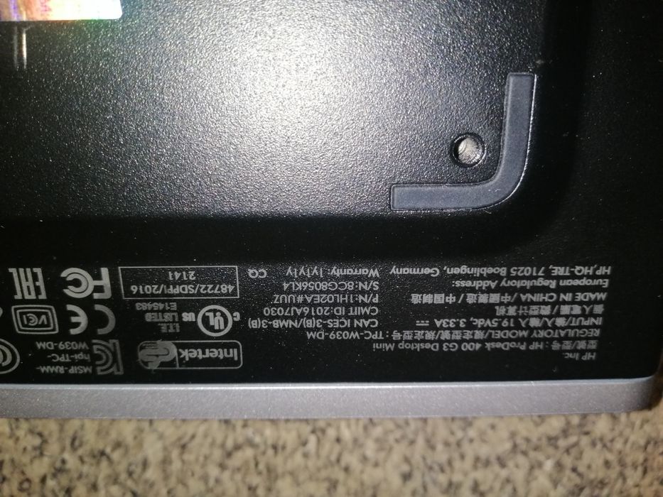 Мини пк HP ProDesk 400 G3 Mini i5-6500t/8gb/ssd256