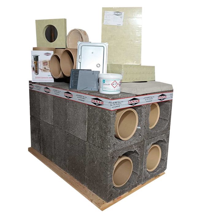 Komin systemowy ceramiczny Janar UNIWERSAL KW2 6M -Pełna izolacja misa