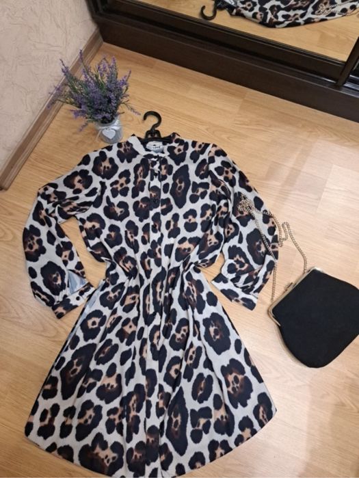 Сорочка-туніка в леопардовому принті