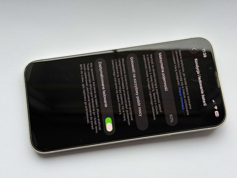 zadbany Apple iPhone 14 128 gb komplet bez locka