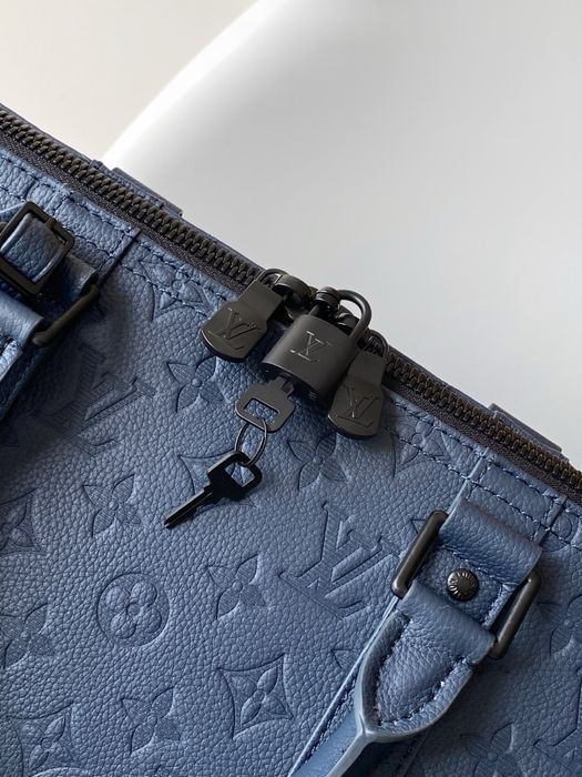 Louis Vuitton keepall сумка мужская синяя ручная дорожна спортивная
