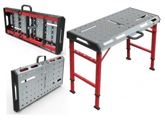 Stół spawalniczy przenośny stalowy ocynk do 454kg z regulacją wysokośc