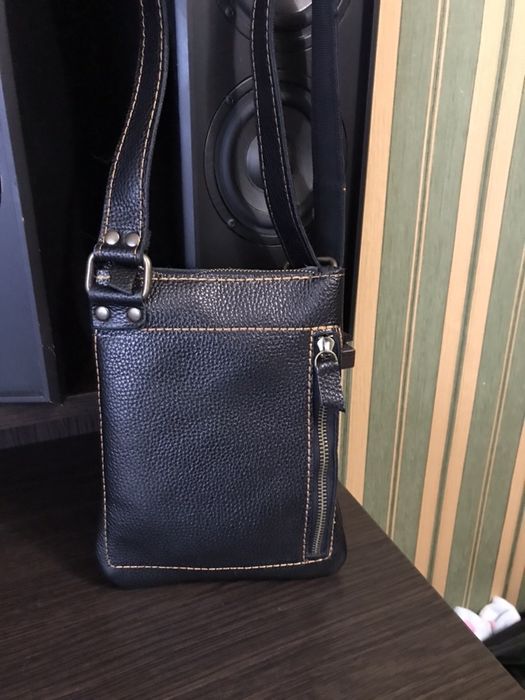 Мужская барсетка из натуральной телячьей кожи.Кожаная мужская сумка.