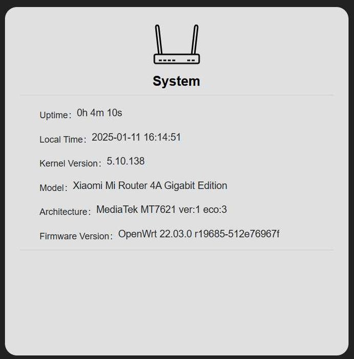 Router XIAOMI Mi Router 4A (Dual Band, Wi-Fi 5, OpenWRT)