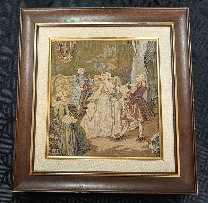 Quadro em tecido bordado