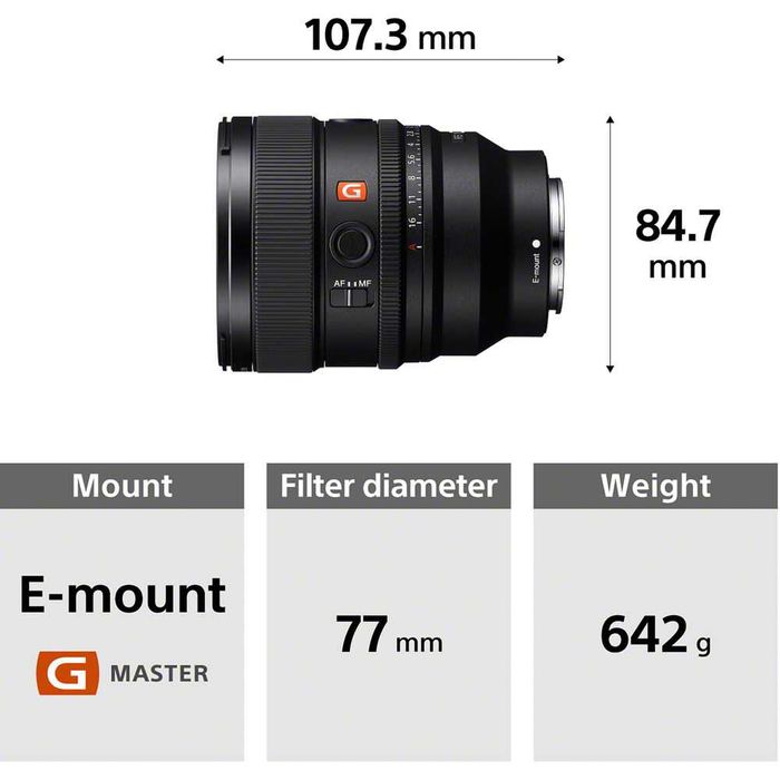 Sony SEL85F14GM2 85mm f/1,4 GM II (SEL85F14GM2B.SYX) Новий. Гарантія