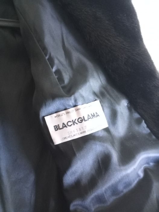 r. L-xl Blackglama norki naturalne futro z norek