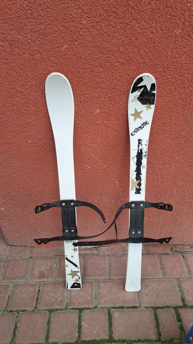 Narty dziecięce na rzepy białe