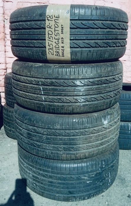 285 50 18 bridgstone dueler sport лето 4 штуки протектор 98%