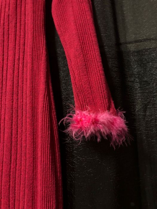 Vestido Rosa Choque com Penas | SHEIN | Novo | Tamanho S