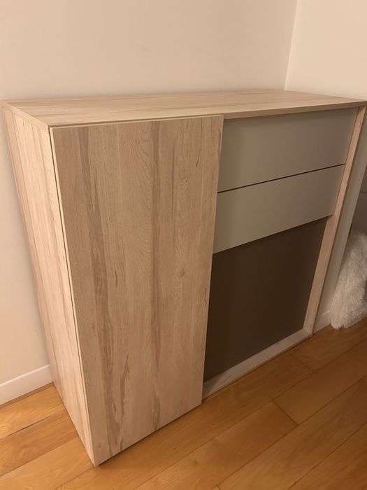 Komplet 4 mebli VOX 3D – komoda, witryna, regał, szafka RTV