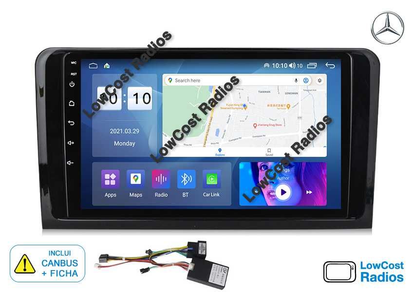 Rádio 2DIN Mercedes Classe ML/M/GL • Android • ML320 ML270 W164 | CARPLAY • ANDROID AUTO