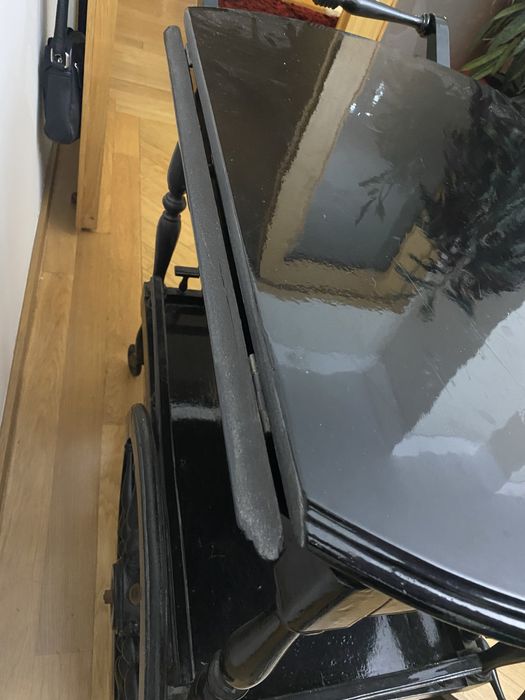 Carrinho de chá/bar preto antigo