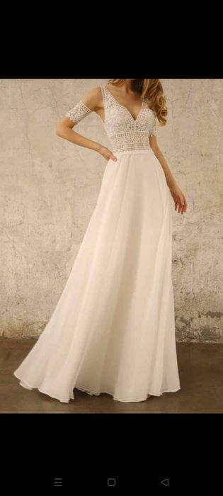 Suknia ślubna BOHO koronka