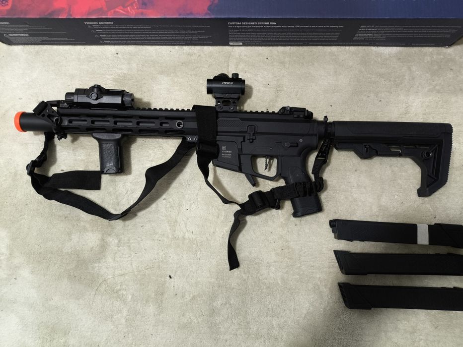 Conjunto de airsoft baratoe completo.