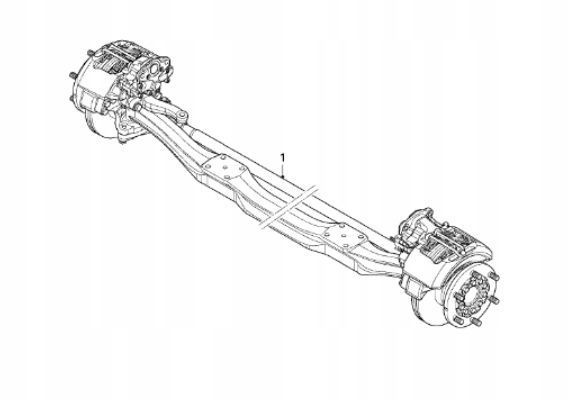 Oś Przednia Kompletna DAF LF 55 19.5R 19.5 R Euro 6 Front Axle F60 VAS.F60