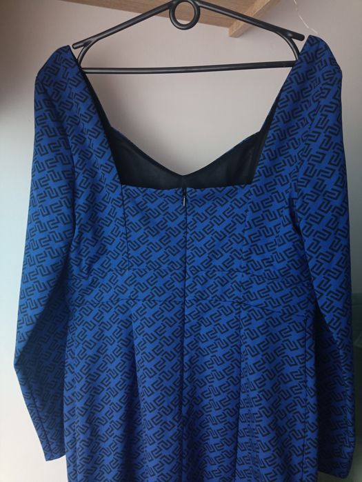 Mohito rozmiar 42 XL chabrowa sukienka długi rękaw