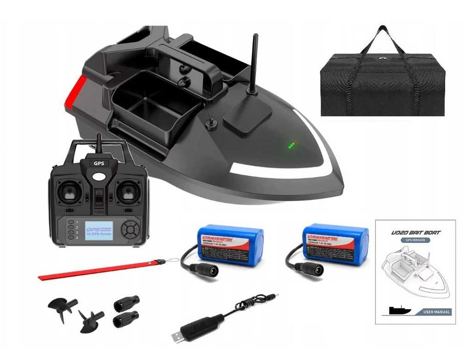 Łódka Zanętowa Flytec V020 GPS Auto Powrót 2X Akumulator 12000Mah