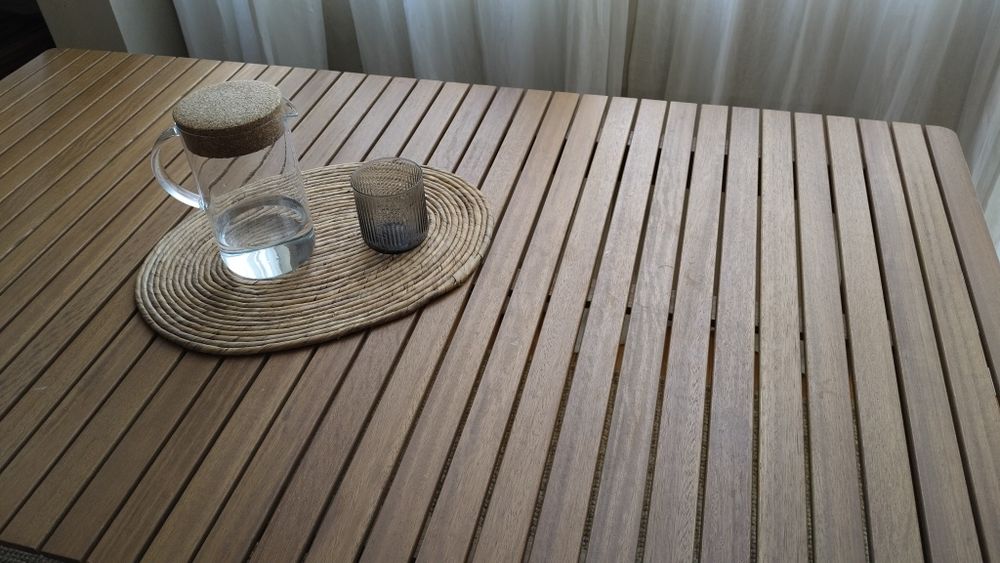 Mesa de refeições Madeira interior/exterior