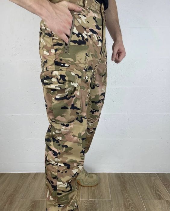 Зимние штаны soft shell multicam